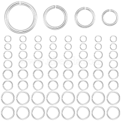 600Pcs 4 Styles 304 Stainless Steel Open Jump Rings, Round, Stainless Steel Color, 4~8x0.8mm, 20 Gauge, Inner Diameter: 2.4~6.4mm, 150pcs/style(STAS-BBC0010-03)