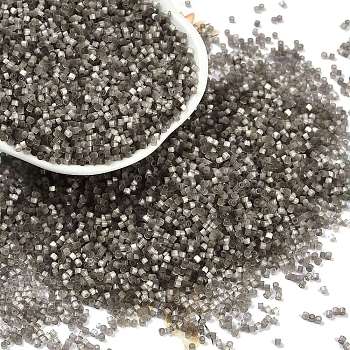 Imitation Cat Eyes Glass Seed Beads, Dyed, Cylinder, Black, 1.6x1.3mm, Hole: 0.8mm, about 1333pcs/10g