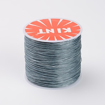 PandaHall Elite Round Waxed Polyester Cords, Twisted Cord, Gray, 0.5mm, about 106m/roll