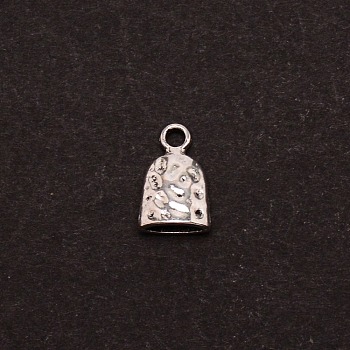 Tibetan Style Zinc Alloy Charms, Cadmium Free & Lead Free, Small Bell, Antique Silver, 14x9x5mm, Hole: 2mm