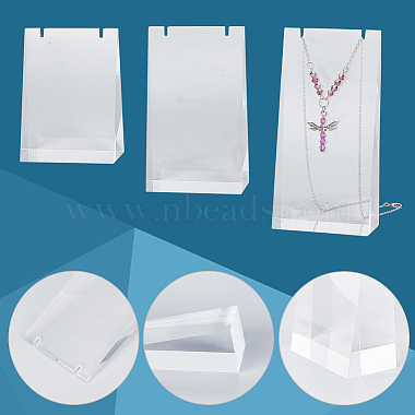 3Pcs 3 Sizes Transparent Acrylic Necklace Display Stands(NDIS-WH0009-18)-3