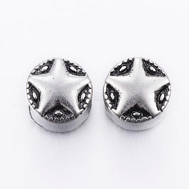 11mm Flat Round Stainless Steel Beads