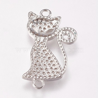 Brass Micro Pave Cubic Alloy Kitten Links connectors(ZIRC-A009-43P)-2