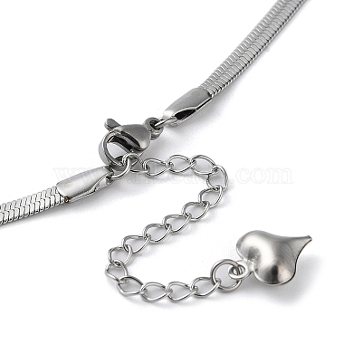 Rhinestone Wings Pendant Necklace with 304 Stainless Steel Herringbone Chains(NJEW-C022-02P)-4