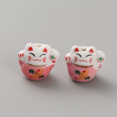 Handmade Printed Porcelain Beads(PORC-WH0018-03D)-1