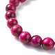 8.5mm Round Dyed Natural Tiger Eye Beads Stretch Bracelet for Girl Women(BJEW-JB07152-04)-4