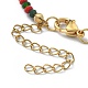 Christmas Theme Alloy Enamel Pendant Necklace with Glass Beaded Chains(NJEW-JN04338)-6
