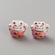 Handmade Printed Porcelain Beads(PORC-WH0018-03D)-1