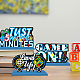 3 Sets 3 Styles Game Theme Wood Table Sign Display Ornaments(DJEW-BC0001-23)-3