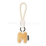 PU Leather Letter Pendant Decoration, for Bag Ornaments, Letter M, 200mm(HJEW-YWC0002-001M)