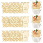 21Pcs Birthday Theme Mirror Effect Acrylic Birthday Cupcake Insert Card Decoration, Cake Toppers, Butterfly with Word Happy Birthday, Gold, 43.5x54.5x1.5mm(AJEW-SP0001-73B)