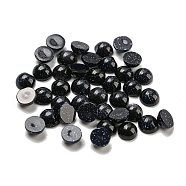Synthetic Blue Goldstone Cabochons, Half Round, 4x2~2.5mm(G-H309-03-05)