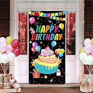 Polyester Hanging Banner Sign, Party Decoration Supplies Celebration Backdrop, Rectangle, Colorful, 180x110cm(AJEW-WH0190-037)