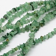 Chips Natural Green Aventurine Beads Strands, 3~8x3~12x3~5mm, Hole: 1mm, about 32 inch(G-N0164-31)