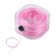 Round Elastic Crystal String, Elastic Beading Thread, for Stretch Bracelet Making, Pink, 0.8mm, about 98.43 Yards(90m)/Box(EW-YW0001-07T)
