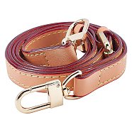 Adjustable PU Leather Shoulder Strap, with Alloy Swivel Clasps, for Bag Straps Replacement Accessories, Sandy Brown, 92~12.05x1.5x0.2cm(FIND-GF0001-71)