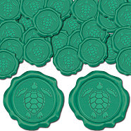 100Pcs Adhesive Wax Seal Stickers, Envelope Seal Decoration, For Craft Scrapbook DIY Gift, Turtle, 30mm(DIY-CP0010-54D)