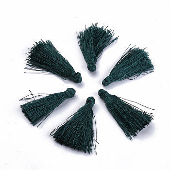 Polyester Tassel Pendant Decorations, Dark Green, 30~35mm