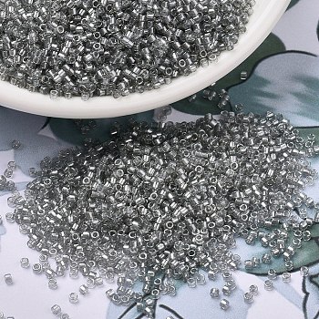 MIYUKI Delica Beads, Cylinder, Japanese Seed Beads, 11/0, (DB2393) Inside Dyed Silver, 1.3x1.6mm, Hole: 0.8mm, about 2000pcs/10g