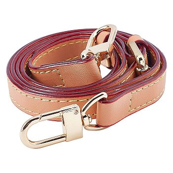 Adjustable PU Leather Shoulder Strap, with Alloy Swivel Clasps, for Bag Straps Replacement Accessories, Sandy Brown, 92~12.05x1.5x0.2cm