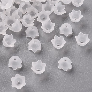 10mm Clear Flower Acrylic Beads
