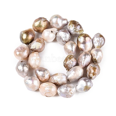 Natural Baroque Pearl Keshi Pearl Beads Strands(PEAR-S019-02B-01)-3