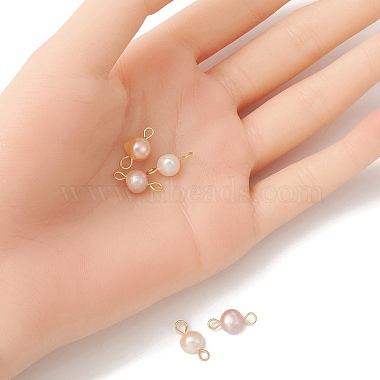 Natural Cultured Freshwater Pearl Connector Charms(PALLOY-YW0001-52)-4