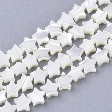 7mm Creamy White Star Trochus Shell Beads