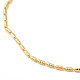 collier de chaîne de perles ovales en laiton(NJEW-R260-02G)-2