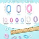 180Pcs 9 Colors Opaque Acrylic Linking Rings(OACR-FS0002-78)-3