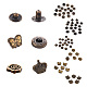 18 Sets Crown & Bowknot & Rose Flower Brass Leather Snap Buttons Fastener Kits(SNAP-YW0001-05AB)-4