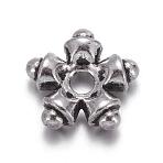 Tibetan Style Spacers beads, Lead Free & Cadmium Free, Star, Antique Silver, about about 9mm in diameter, 3mm thick, Hole: 1mm(AB5464Y)
