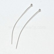 925 Sterling Silver Ball Head Pins, Silver, 50x1.8mm, Pin: 0.5mm, 160Pcs/20g(STER-WH0011-01S)