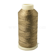 Metallic Thread, Embroidery Thread, 6-Ply, Dark Khaki, 0.6mm, about 546.8 yards(500m)/roll(MCOR-G001-0.6mm-10)