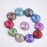 Resin Cabochons, Dome/Half Round, Mixed Color, 13x5.5mm(RESI-T031-27)