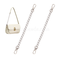 Bag Extender Chains, with Aluminum Curb Link Chains and Alloy Swivel Clasps, Platinum, 202mm(FIND-WH0139-397P)