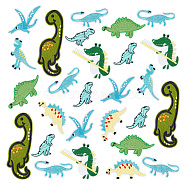 40Pcs 8 Style Dinosaur Computerized Embroidery Cloth Iron on/Sew on Patches, Costume Accessories, Appliques, Mixed Color, 27.5~104x39~72x1~1.5mm, 5pcs/style(DIY-GA0005-45)