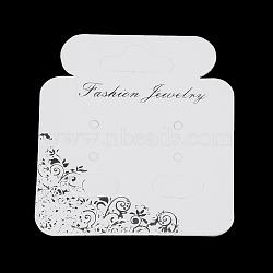 Cardboard Display Cards, Used For Necklaces, Earrings, Bracelets and Mobile Pendants, Creamy White, 56x48x0.3mm(CDIS-S025-07)