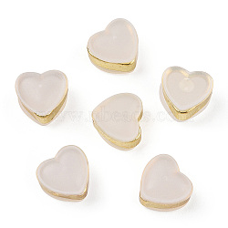 Silicone Ear Nuts, Brass Belt Earring Backs, Heart, Golden, 6x6.5x4.5mm, Hole: 0.8mm(SIL-T003-02G)