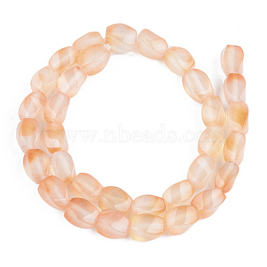 Naturelles agate jaune brins de perles(G-S359-128)-2