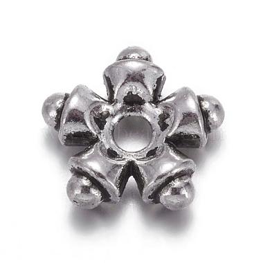 8mm Antique Silver Star Alloy Spacer Beads
