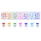 175Pcs 7 Colors White Opaque Acrylic Beads(MACR-YW0002-02)-1