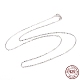 Anti-Tarnish Rhodium Plated 925 Sterling Silver Cable Chains Necklace for Women(STER-I021-08A-P)-1