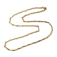 201 Stainless Steel Bar Link Chain Necklaces for Men Women(NJEW-G112-07B-G)-1