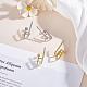Gold Hoop Earrings Studs 18K Gold Plated Open C Shape Hoop Earrings Studs Simple Hypoallergenic Dainty CZ Studs Jewelry Gift for Women(JE1074A)-5