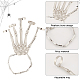 Anattasoul siam strass crâne large dôme & griffe d'aigle & doigt ongle pointe griffe anneaux & squelette pleine main anneau bracelet(AJEW-AN0007-07)-3