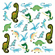 40Pcs 8 Style Dinosaur Computerized Embroidery Cloth Iron on/Sew on Patches(DIY-GA0005-45)-1