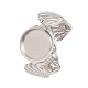 Shell Shape 304 Stainless Steel Cuff Ring Components(SA-CBA098D-03P-B)-1