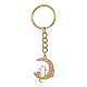 Moon with Rabbit Alloy Enamel Pendant Keychain(KEYC-JKC00623-05)-1