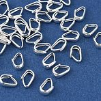 Brass Snap On Bails, Lead Free & Cadmium Free & Nickel Free, Silver, 6x2.5x4mm(KK-H258-23S)